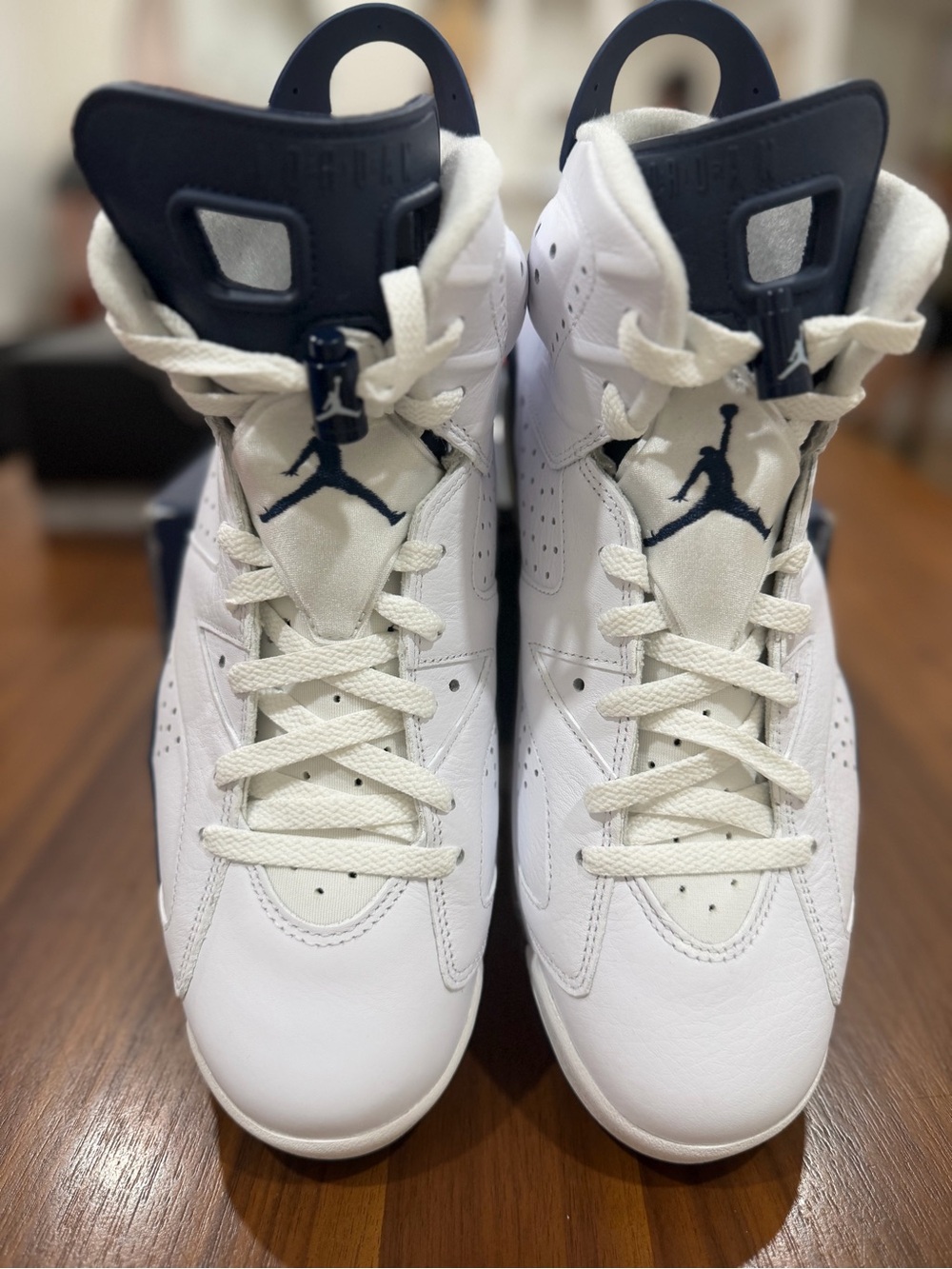 Jordan Kids' White/Navy Jumpman High-Top Sneakers